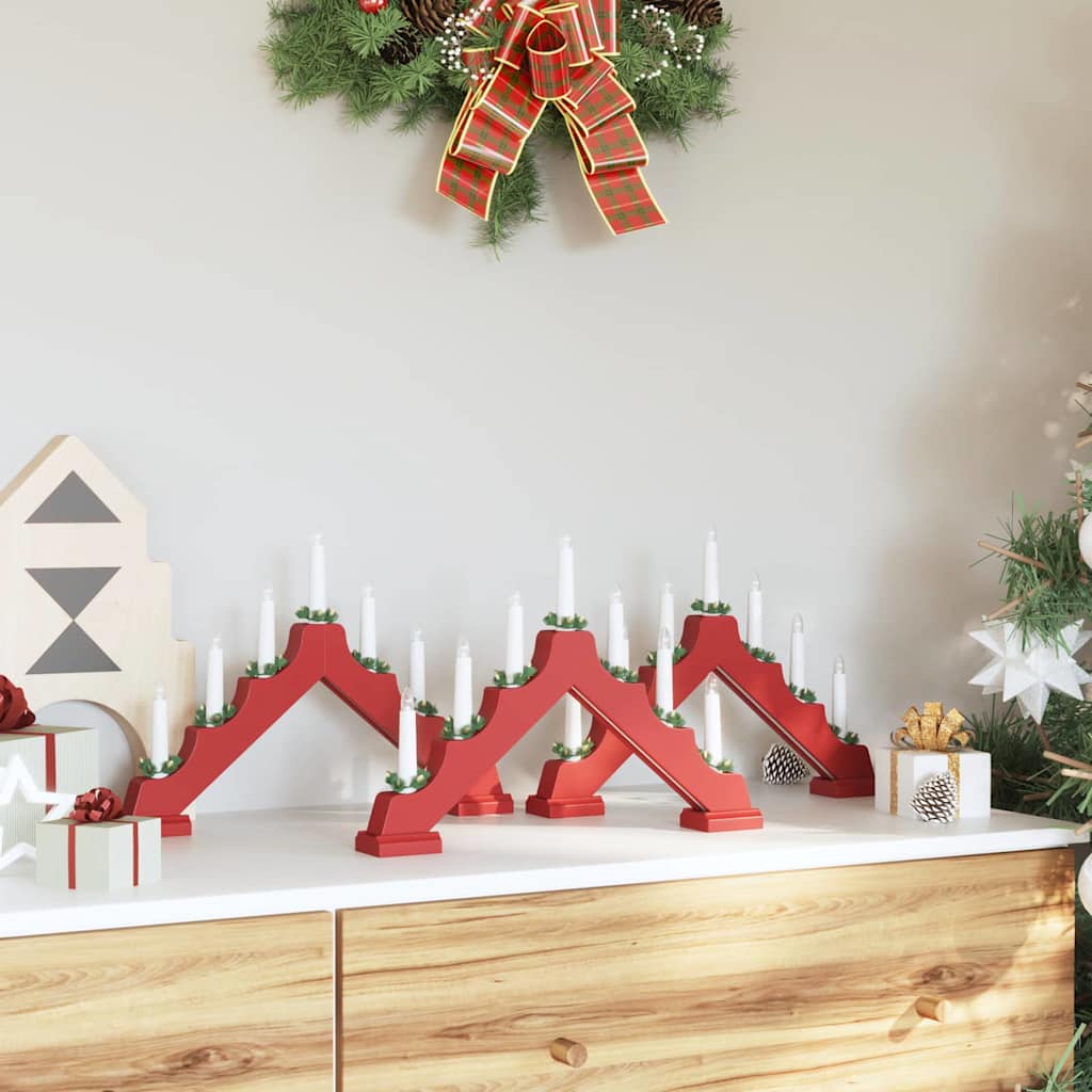 Christmas Candle Bridge 3 pcs 7 LEDs Warm White