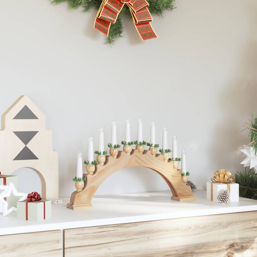 Christmas Candle Arch with 10 LED Candles LEDs Warm White