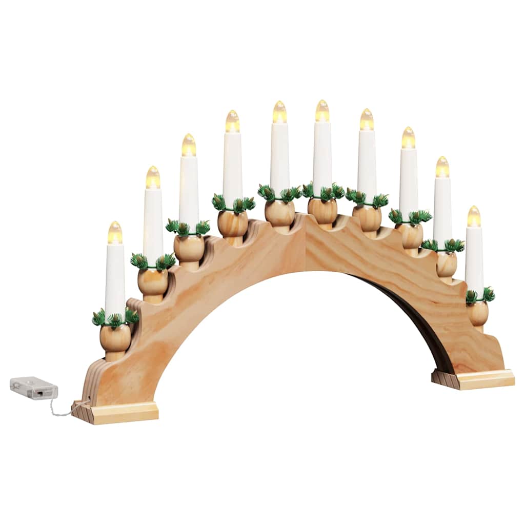 Christmas Candle Arch with 10 LED Candles LEDs Warm White