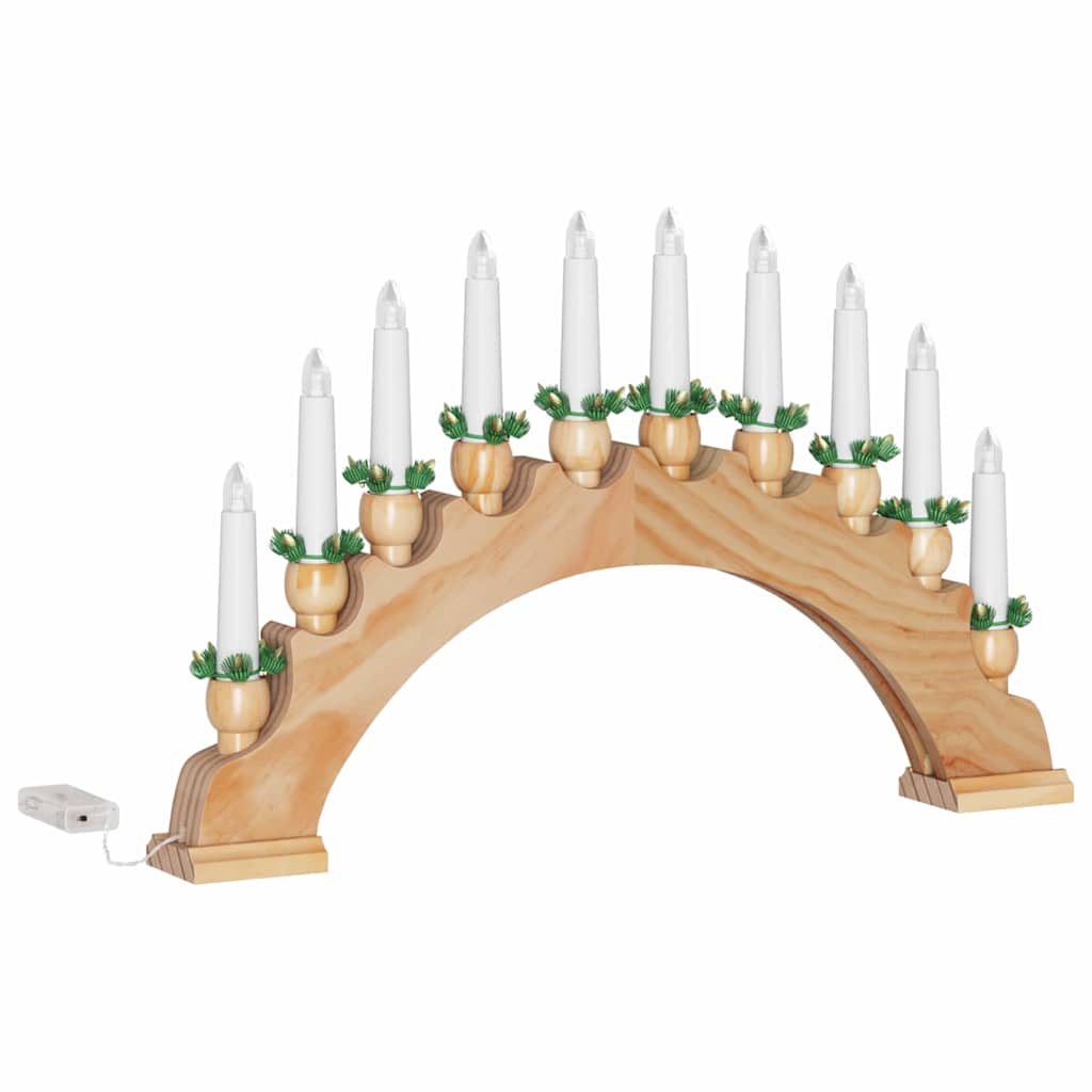 Christmas Candle Arch with 10 LED Candles LEDs Warm White