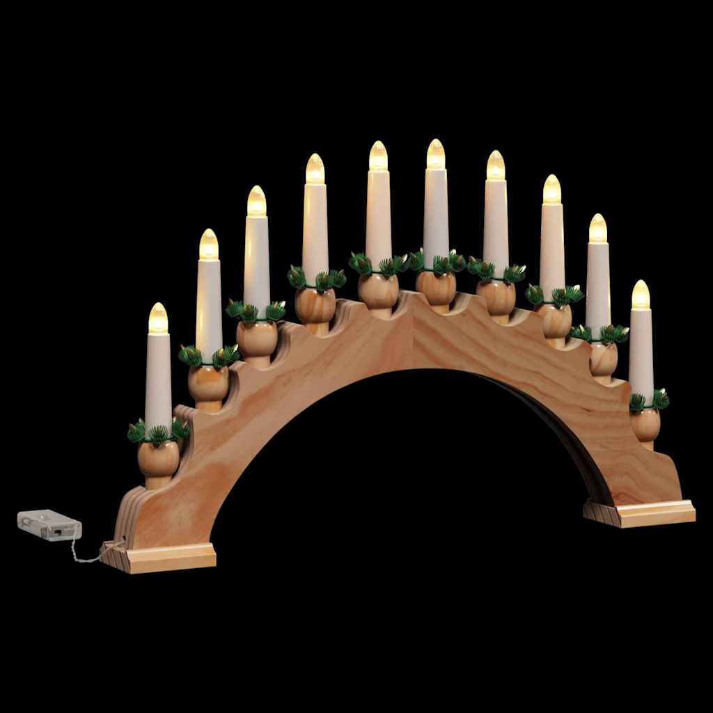 Christmas Candle Arch with 10 LED Candles LEDs Warm White