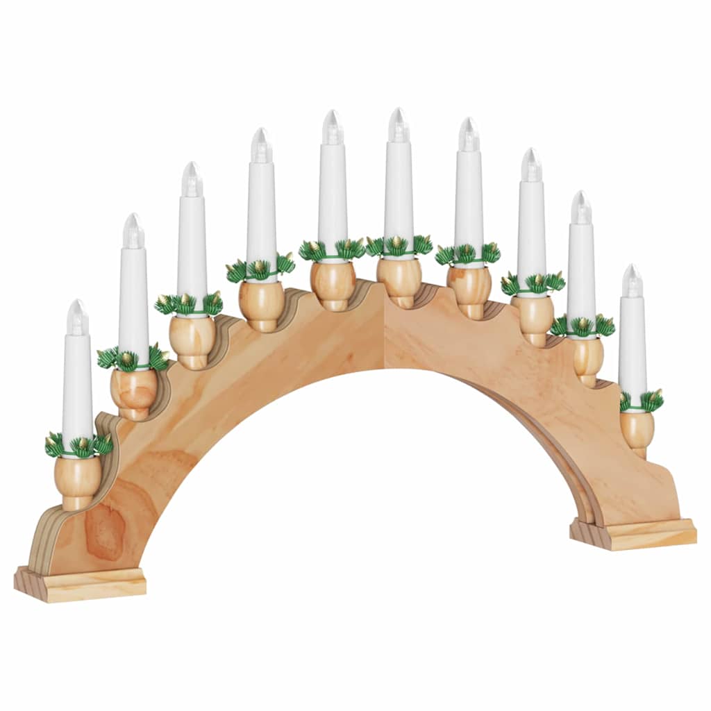Christmas Candle Arch with 10 LED Candles LEDs Warm White
