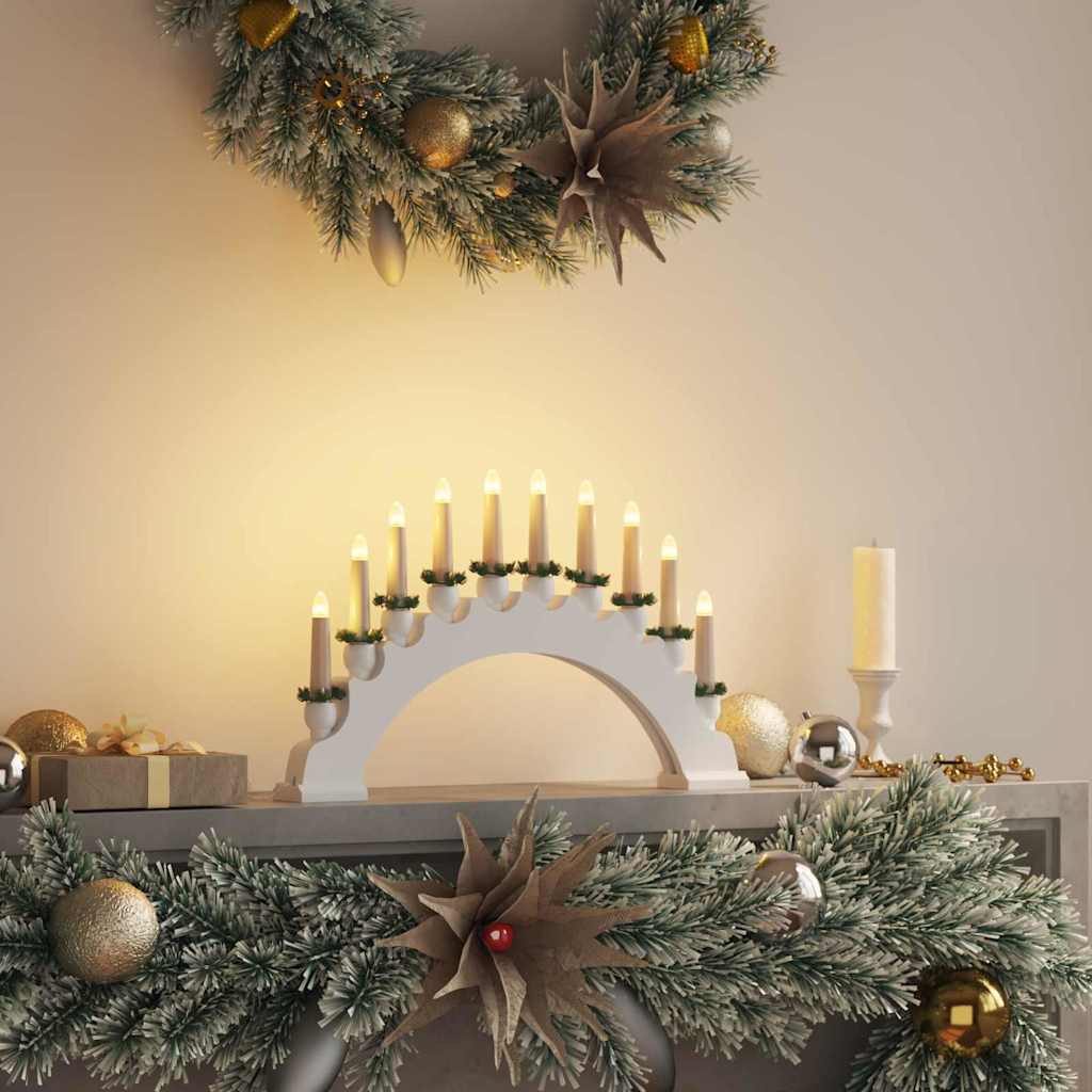Christmas Candle Arch with 10 LED Candles LEDs Warm White