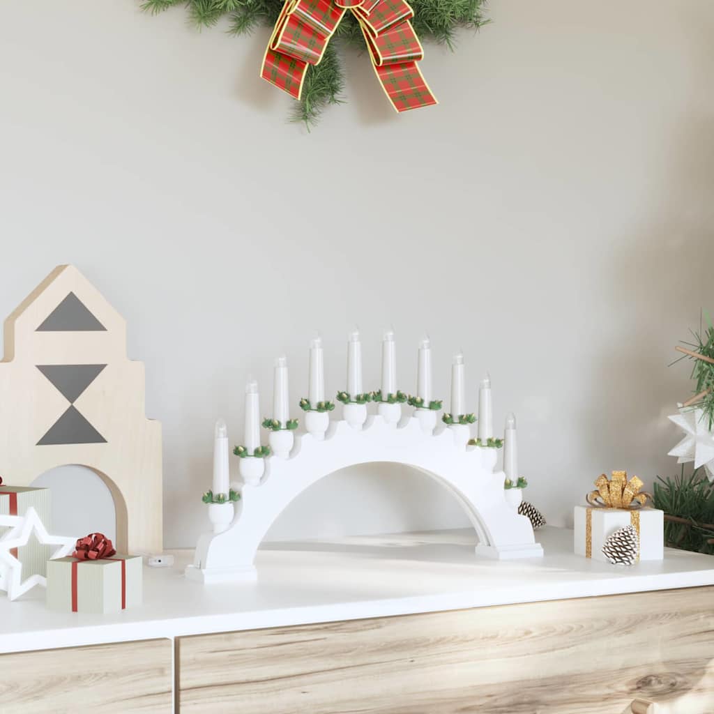 Christmas Candle Arch with 10 LED Candles LEDs Warm White