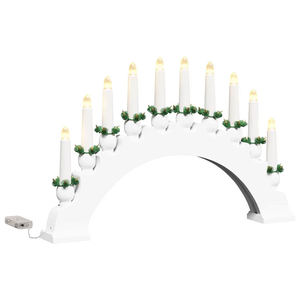 Christmas Candle Arch with 10 LED Candles LEDs Warm White