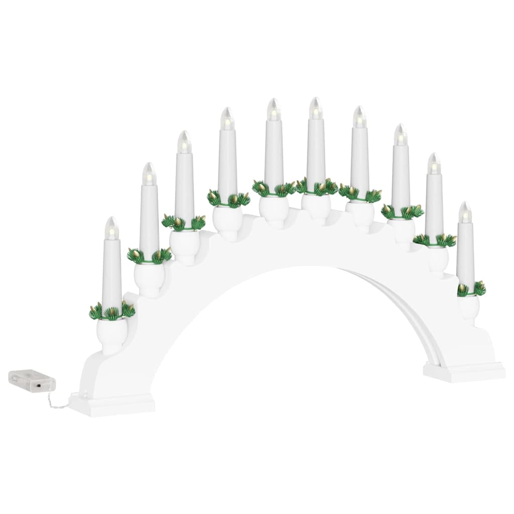 Christmas Candle Arch with 10 LED Candles LEDs Warm White