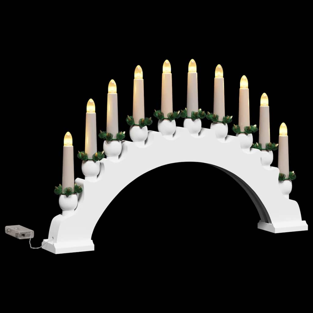 Christmas Candle Arch with 10 LED Candles LEDs Warm White