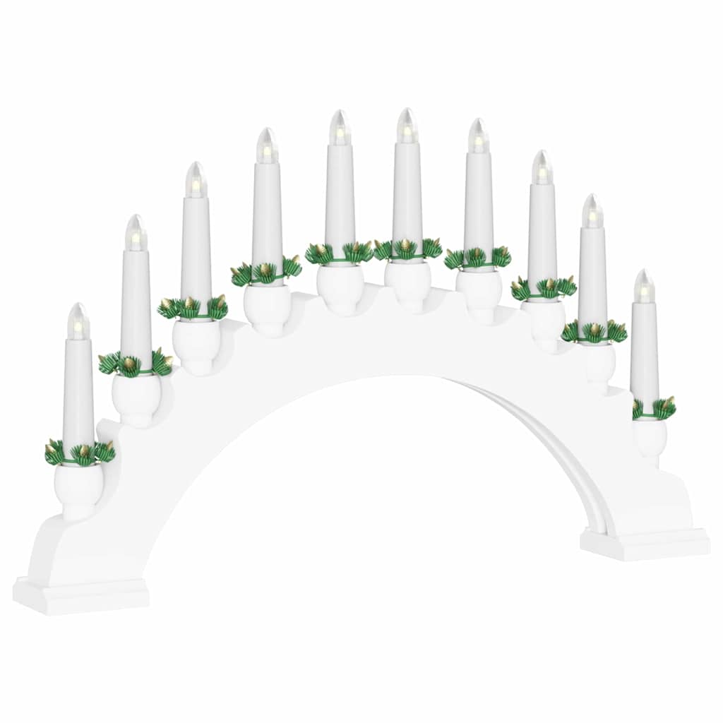 Christmas Candle Arch with 10 LED Candles LEDs Warm White