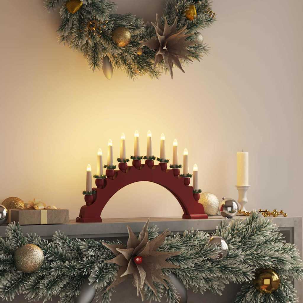 Christmas Candle Arch with 10 LED Candles LEDs Warm White