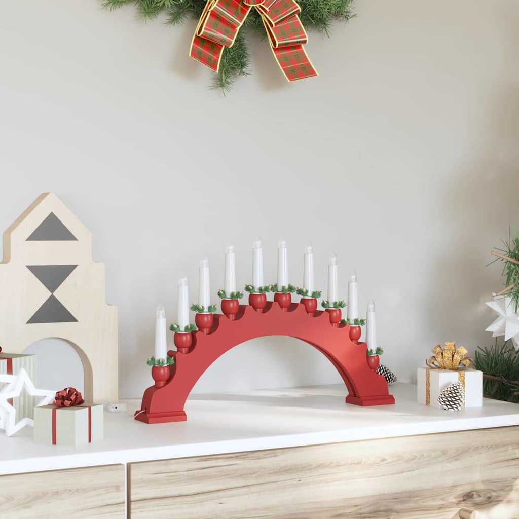 Christmas Candle Arch with 10 LED Candles LEDs Warm White
