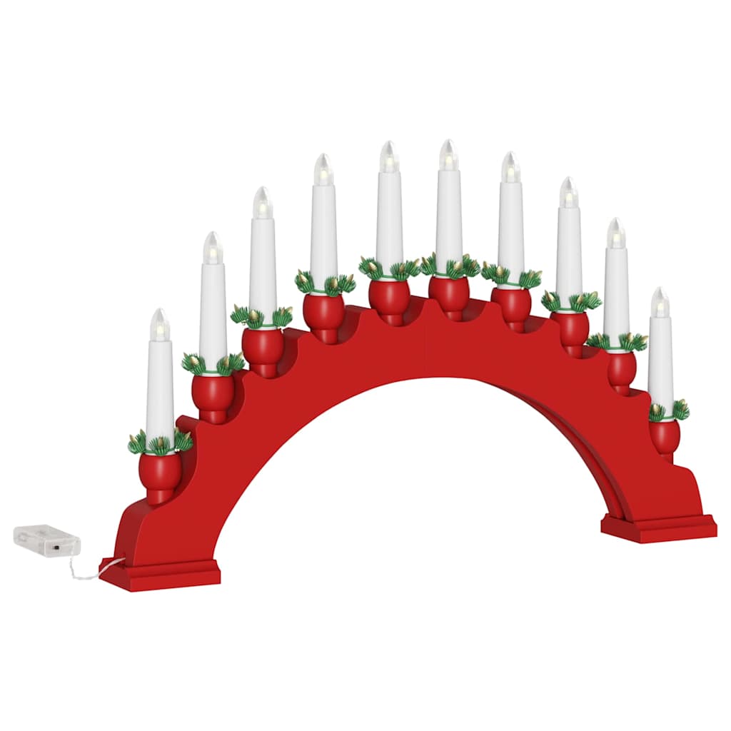 Christmas Candle Arch with 10 LED Candles LEDs Warm White