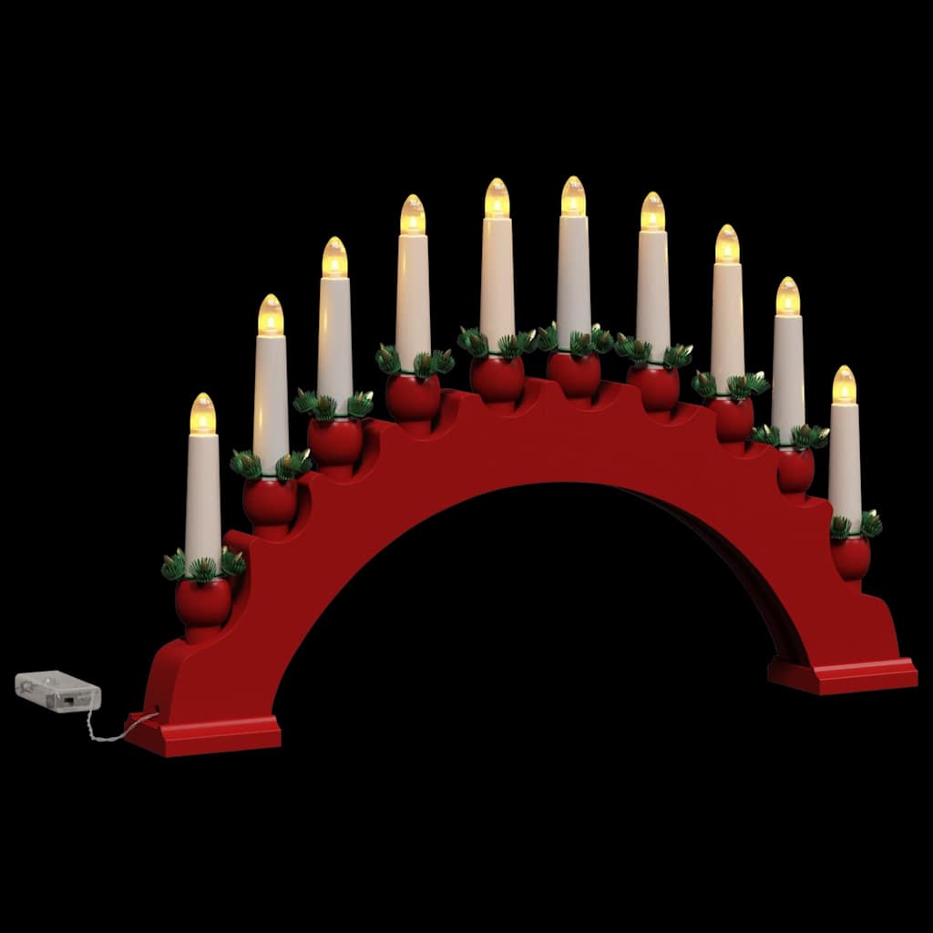 Christmas Candle Arch with 10 LED Candles LEDs Warm White