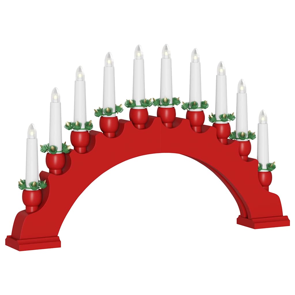 Christmas Candle Arch with 10 LED Candles LEDs Warm White