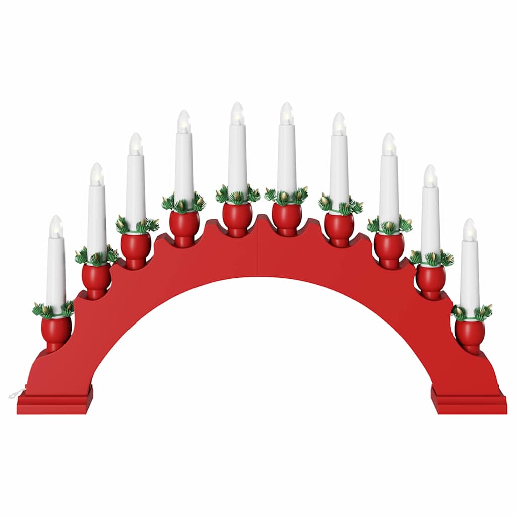 Christmas Candle Arch with 10 LED Candles LEDs Warm White