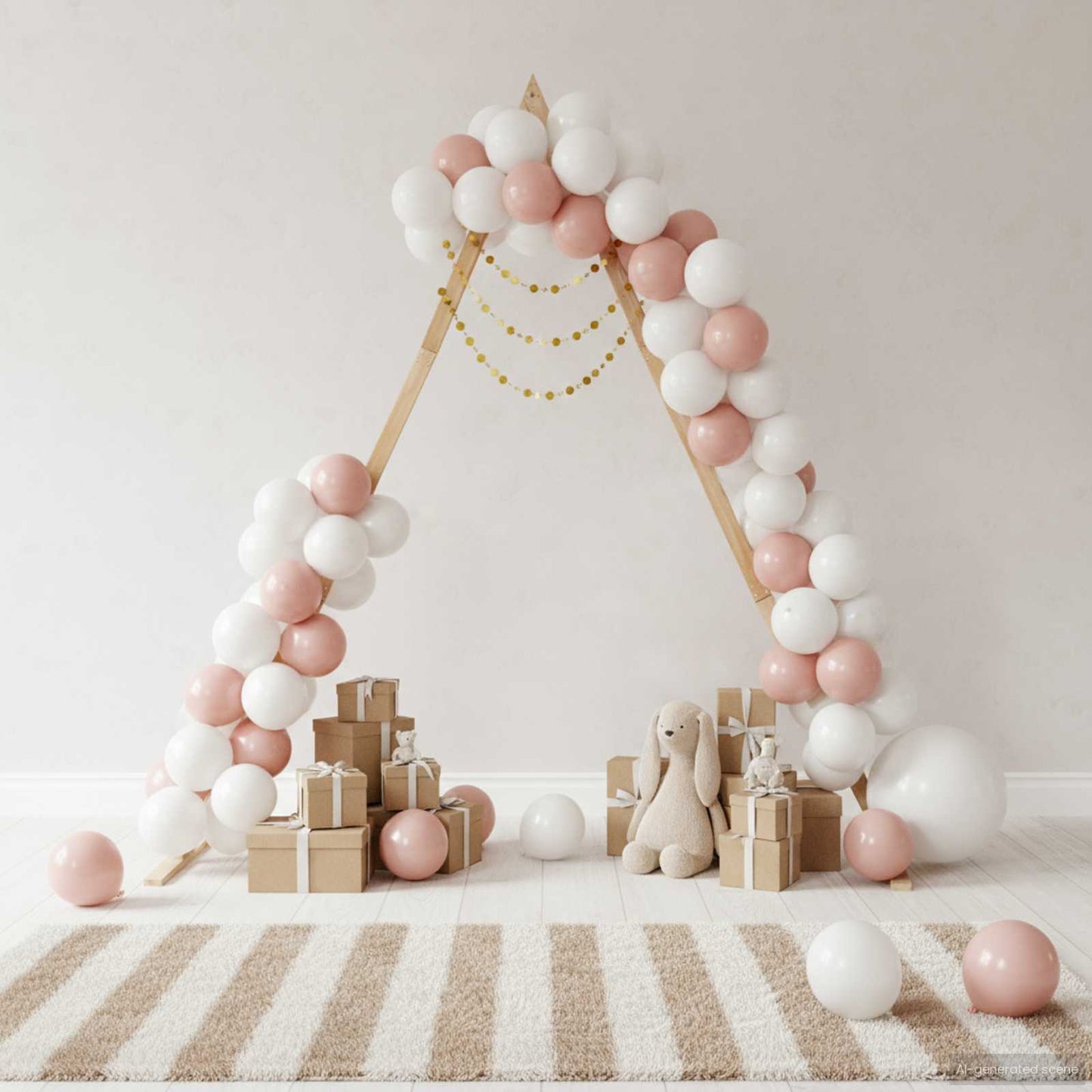 Wedding Arch Light Brown 202 x 95 x 254 cm Solid Pine Wood