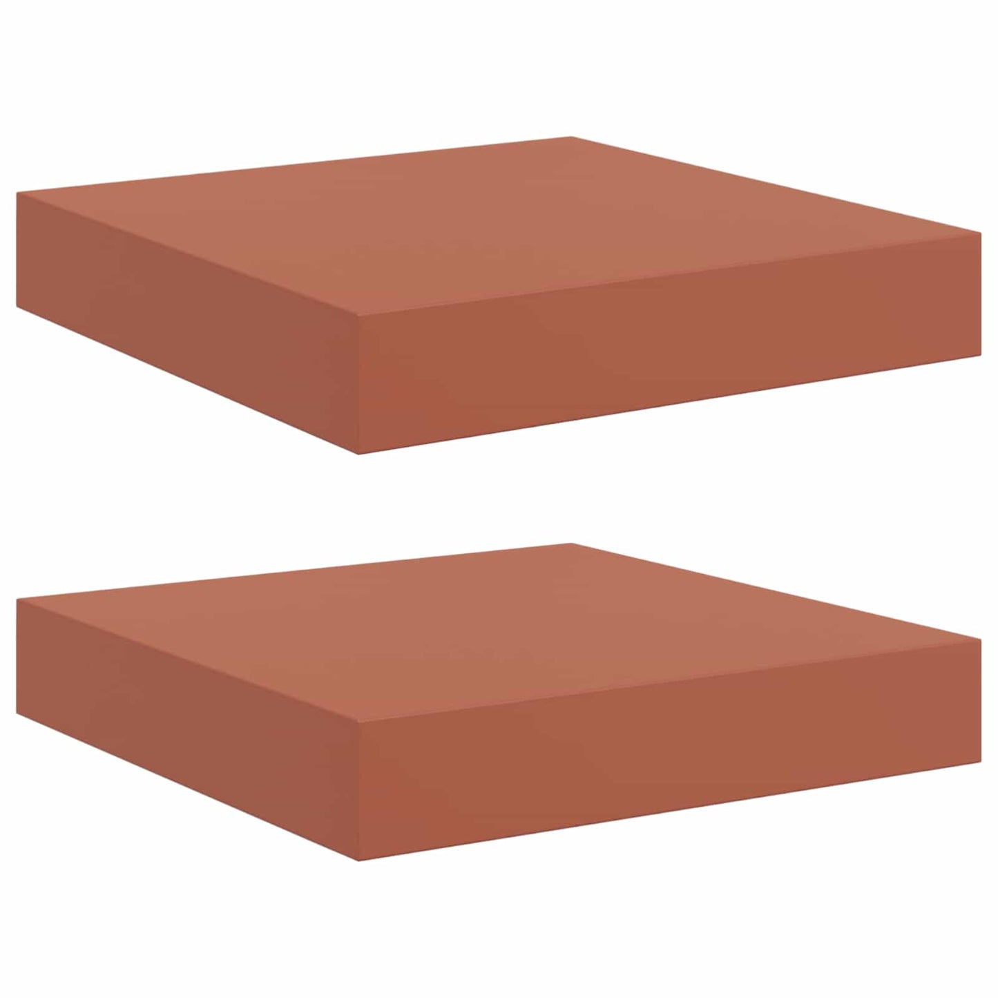 Wall Shelf 2 pcs Red 23 x 23.5 x 4 cm Engineered Wood
