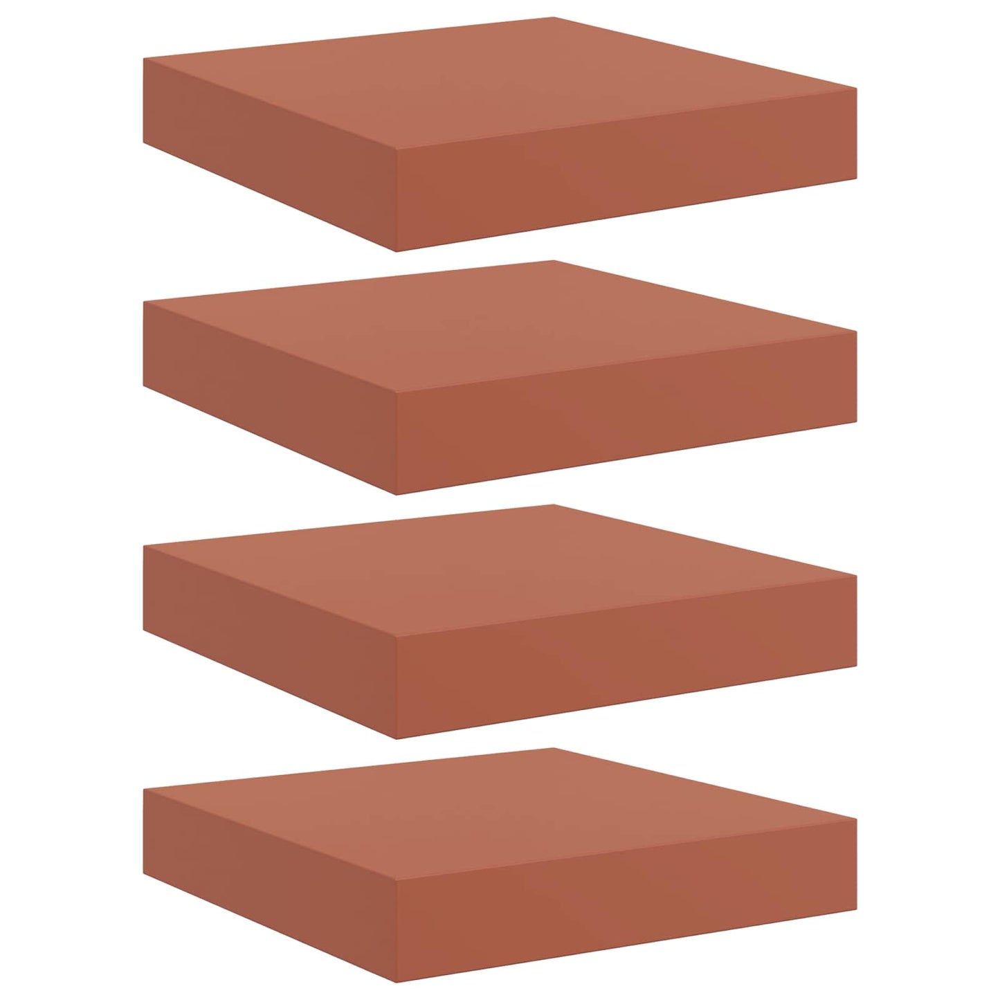 Wall Shelf 4 pcs Red 23 x 23.5 x 3.8 cm Engineered Wood