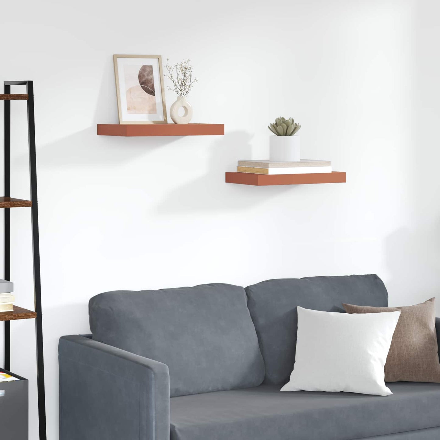 Wall Shelf 2 pcs Red 40 x 23.5 x 4 cm Engineered Wood