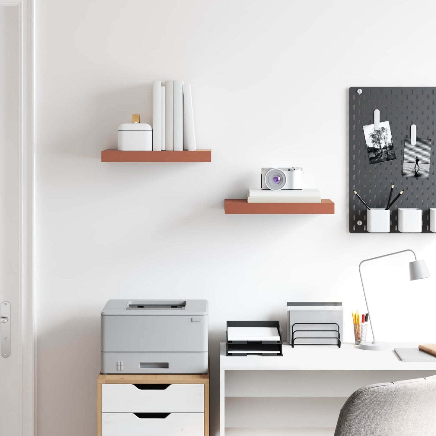 Wall Shelf 2 pcs Red 40 x 23.5 x 4 cm Engineered Wood