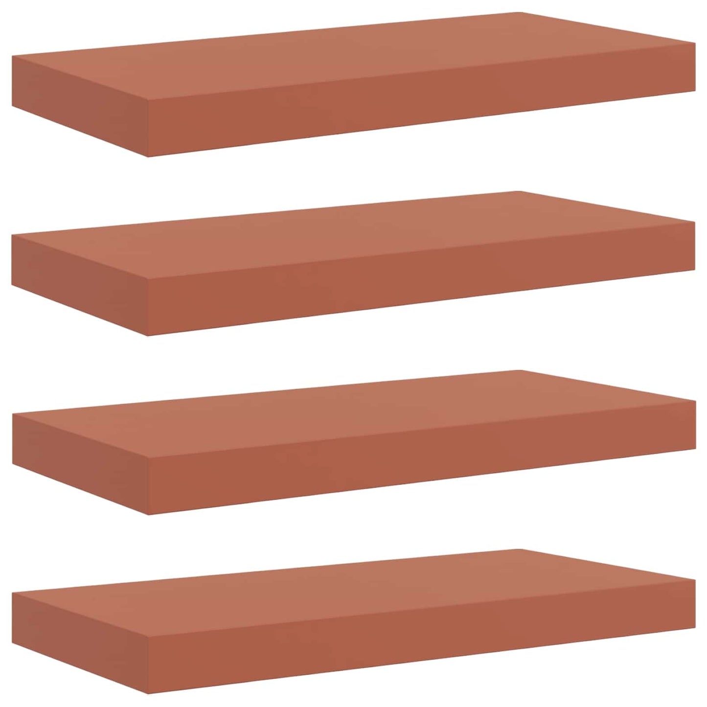 Wall Shelf 4 pcs Red 50 x 23 x 4 cm Engineered Wood