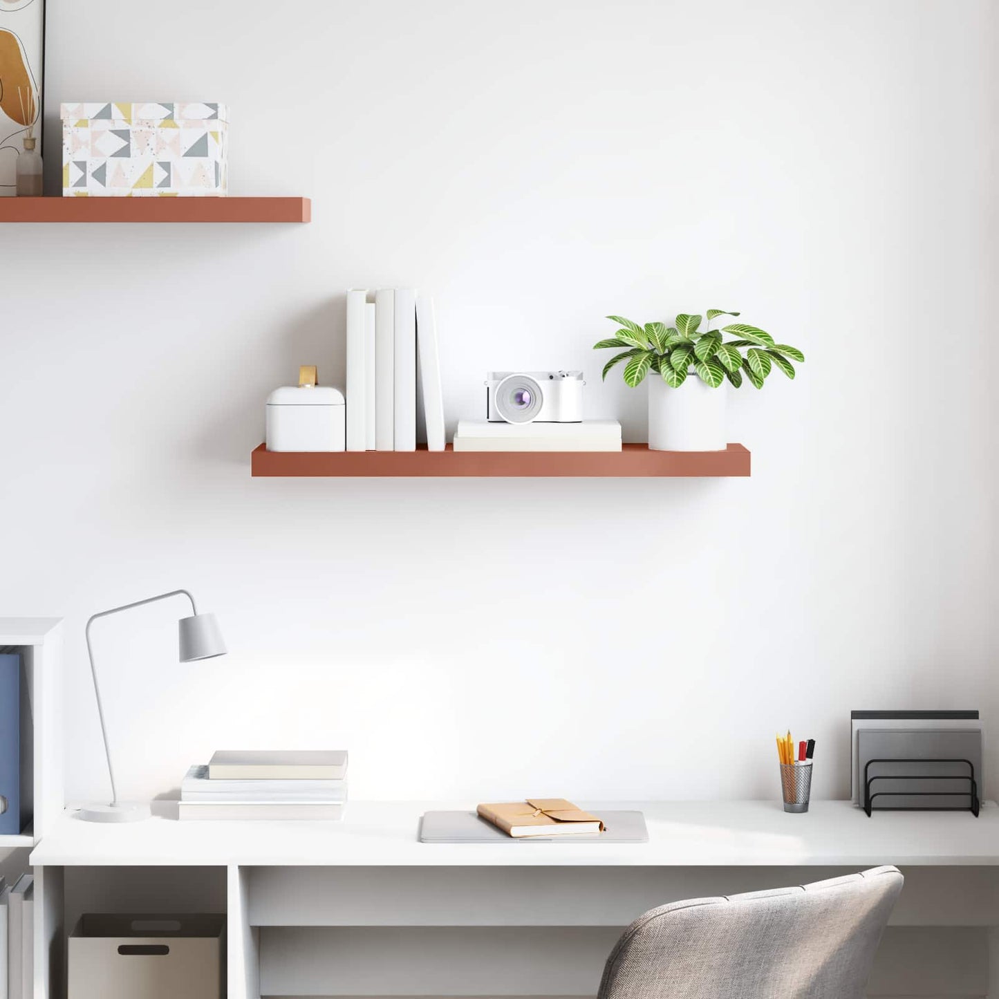 Wall Shelf Wall-mounted Red 80 x 23.5 x 4 cm Engineered Wood