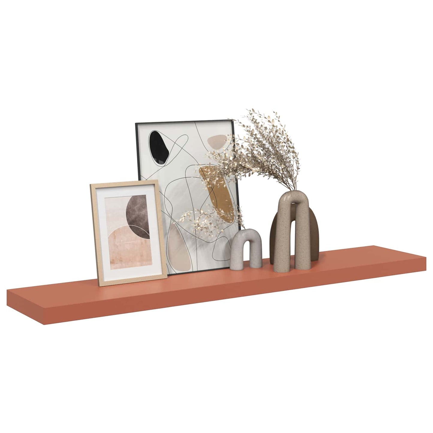 Wall Shelf Wall-mounted Red 120 x 23.5 x 4 cm Engineered Wood