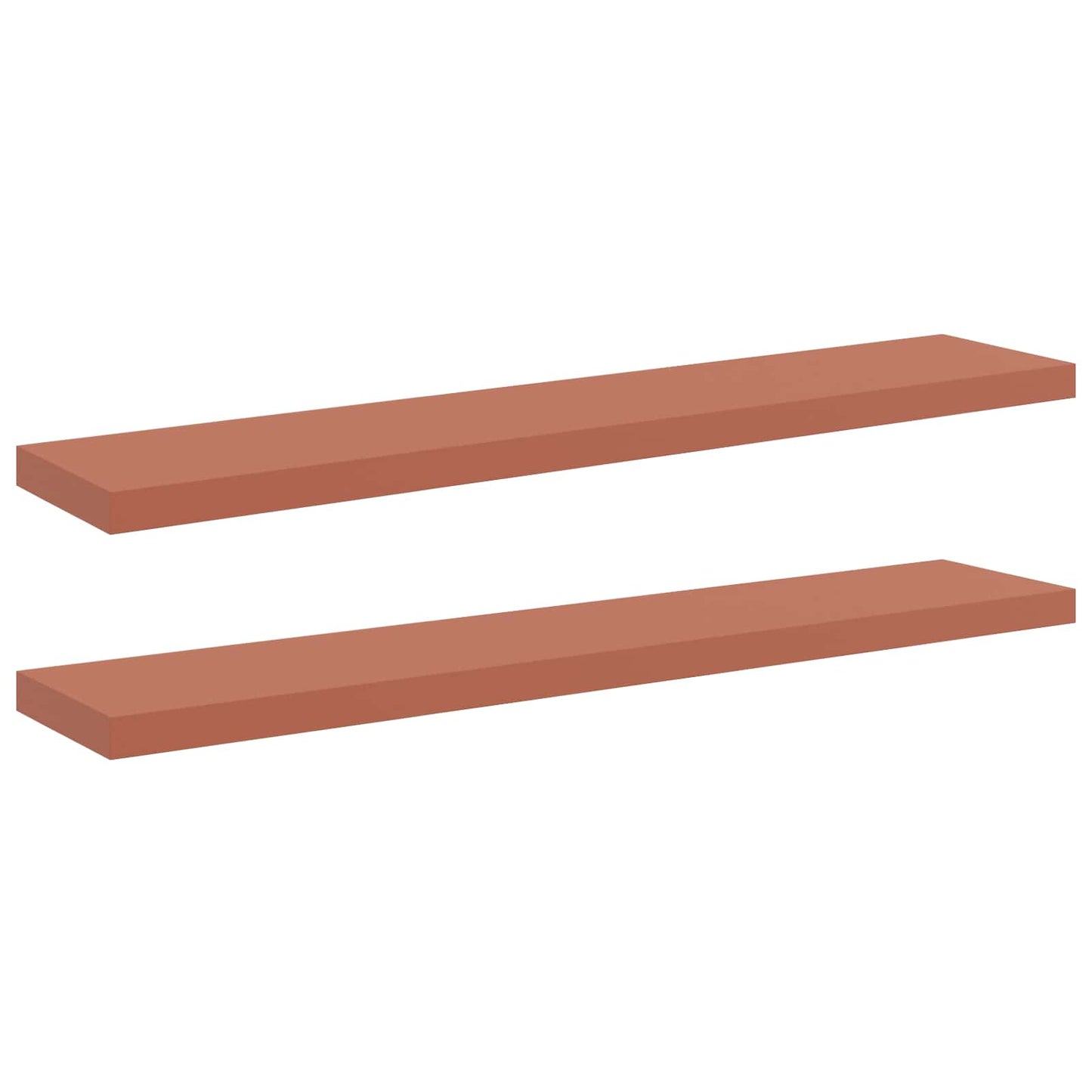 Wall Shelf 2 pcs Red 120 x 23.5 x 4 cm Engineered Wood