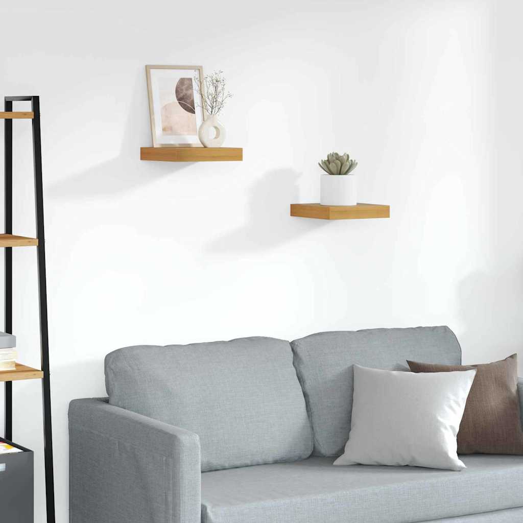 Wall Shelf 2 pcs Brown 23 x 23.5 x 4 cm Engineered Wood