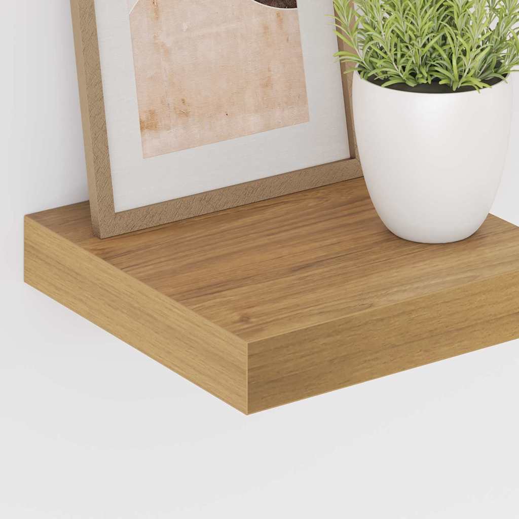 Wall Shelf 4 pcs Brown 23 x 23.5 x 4 cm Engineered Wood