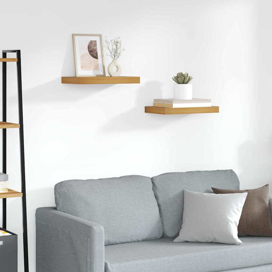 Wall Shelf 2 pcs Brown 40 x 23.5 x 3.8 cm Engineered Wood