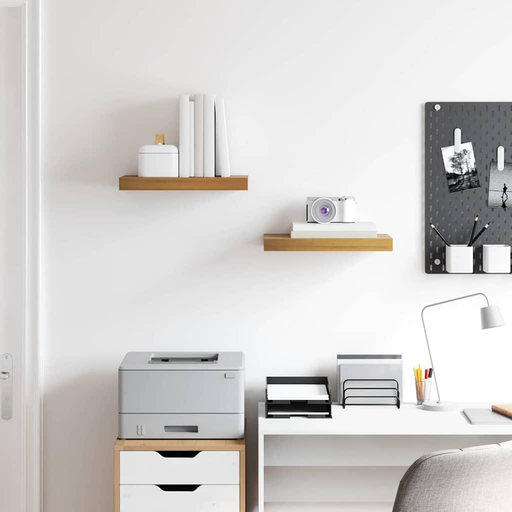 Wall Shelf 2 pcs Brown 40 x 23.5 x 4 cm Engineered Wood