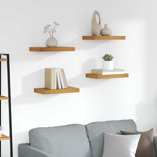 Wall Shelf 4 pcs Brown 40 x 23.5 x 3.8 cm Engineered Wood