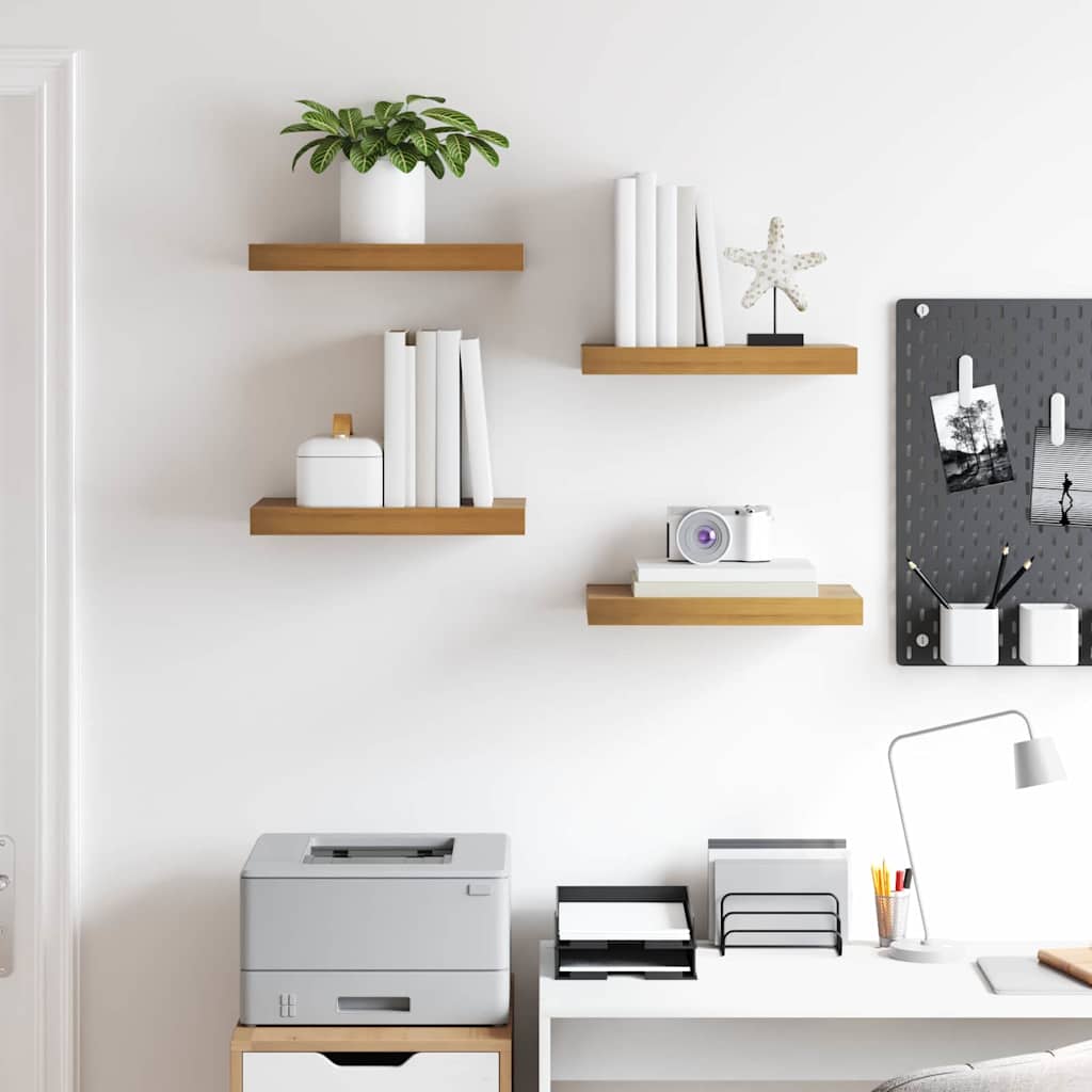 Wall Shelf 4 pcs Brown 40 x 23.5 x 4 cm Engineered Wood