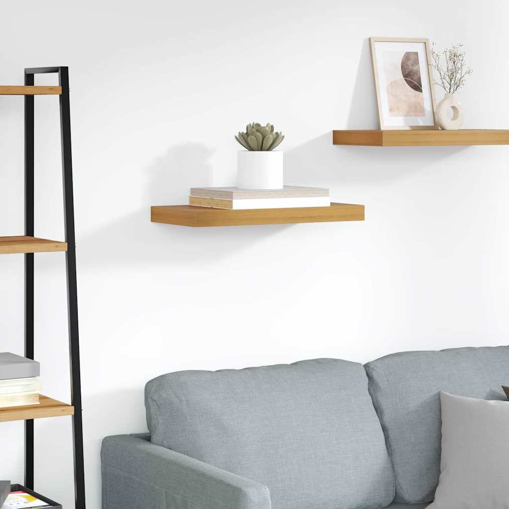 Wall Shelf Wall-Mounted Brown 50 x 23.5 x 3.8 cm