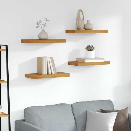Wall Shelf 4 pcs Brown 50 x 23.5 x 3.8 cm Engineered Wood