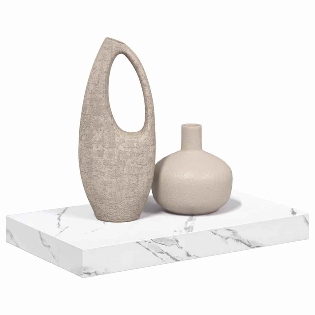 Wall Shelf Wall-Mounted White Marble 40 x 23.5 x 3.8 cm