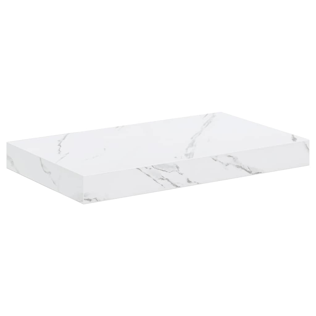 Wall Shelf 2 pcs White Marble 40 x 23.5 x 3.8 cm