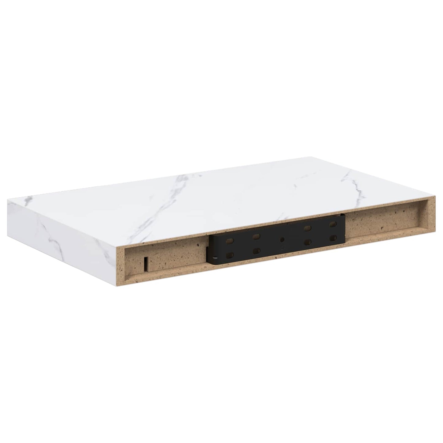 Wall Shelf 2 pcs White Marble 40 x 23.5 x 3.8 cm