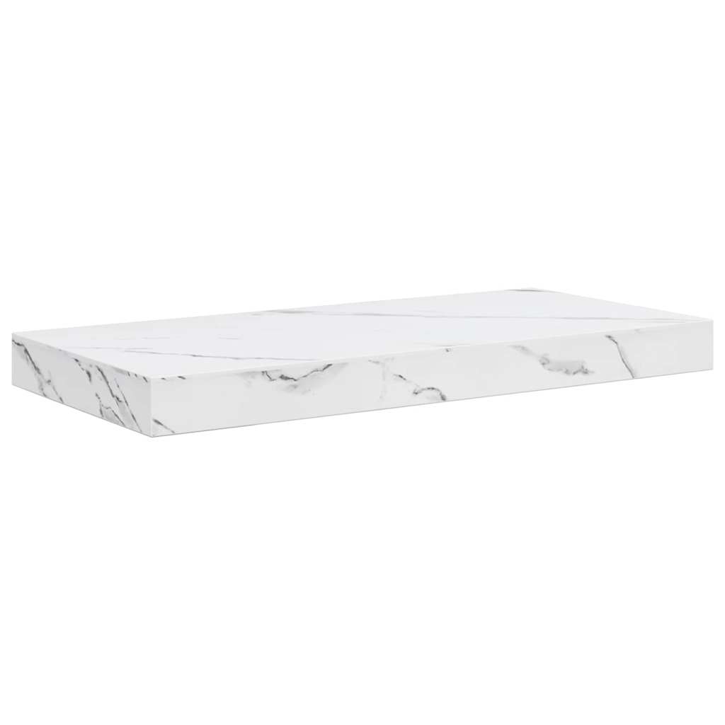 Wall Shelf Wall-Mounted White Marble 50 x 23.5 x 3.8 cm