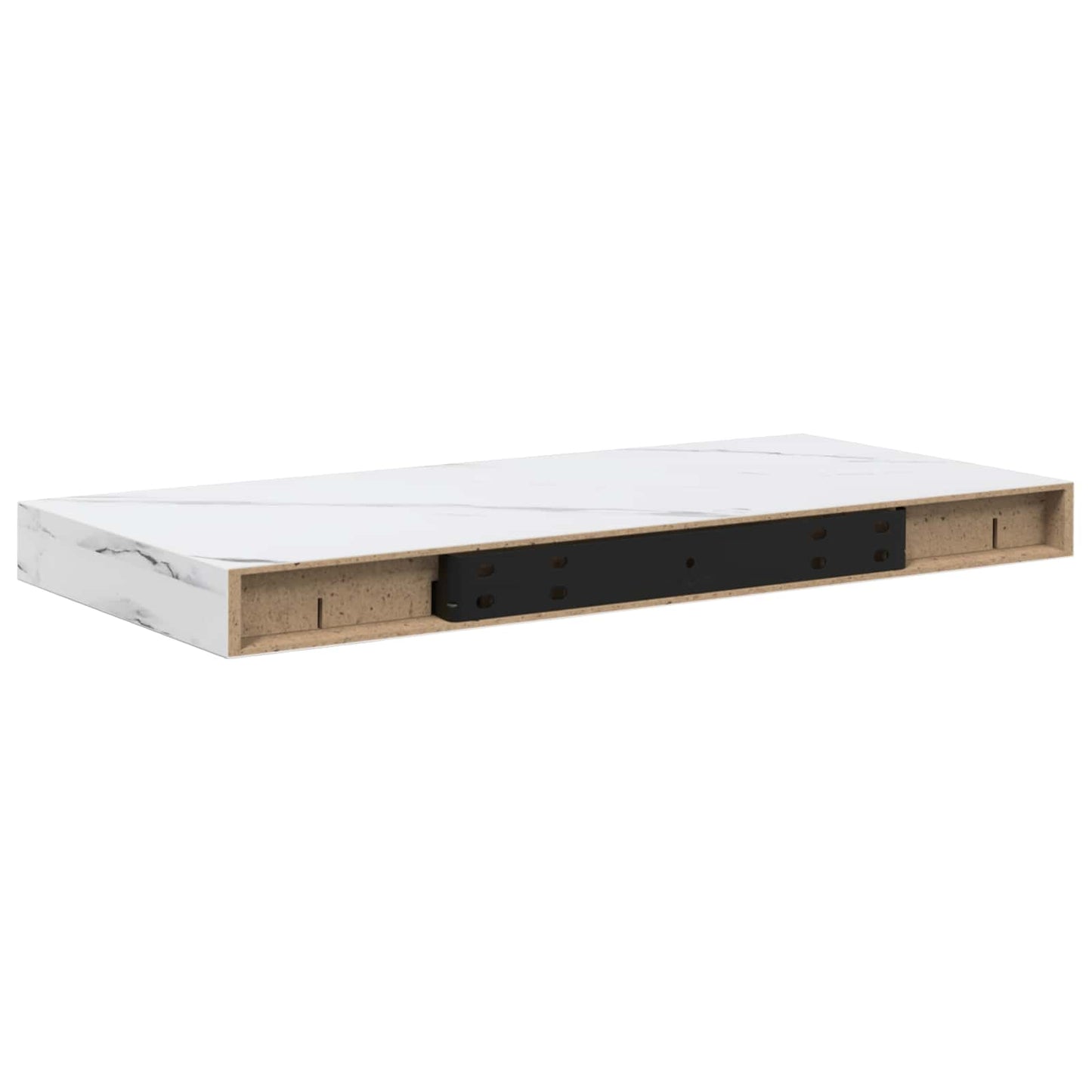 Wall Shelf Wall-Mounted White Marble 50 x 23.5 x 3.8 cm