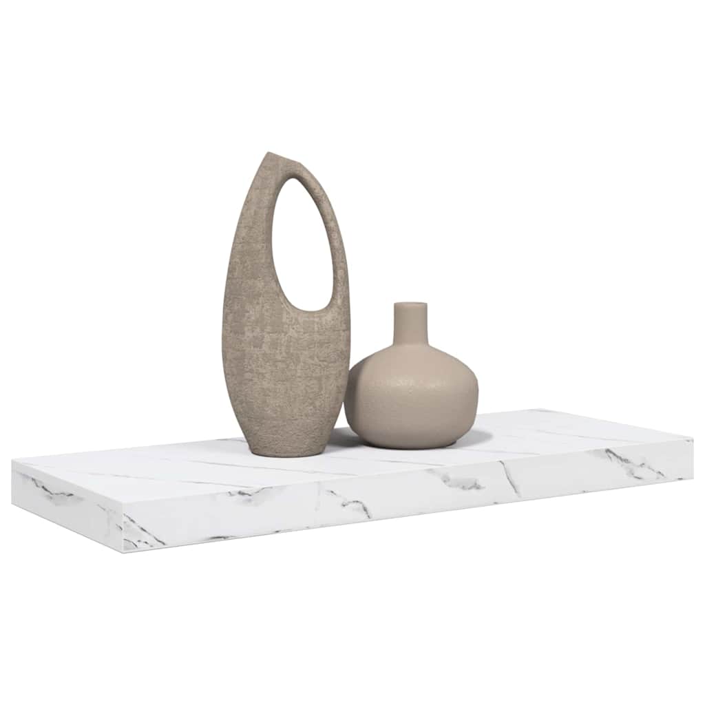 Wall Shelf Wall-Mounted White Marble 60 x 23.5 x 3.8 cm