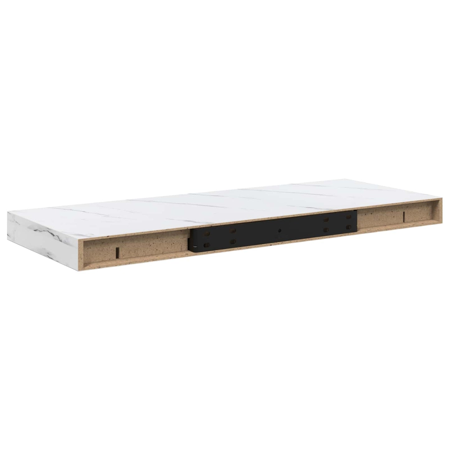 Wall Shelf 2 pcs White Marble 60 x 23.5 x 3.8 cm