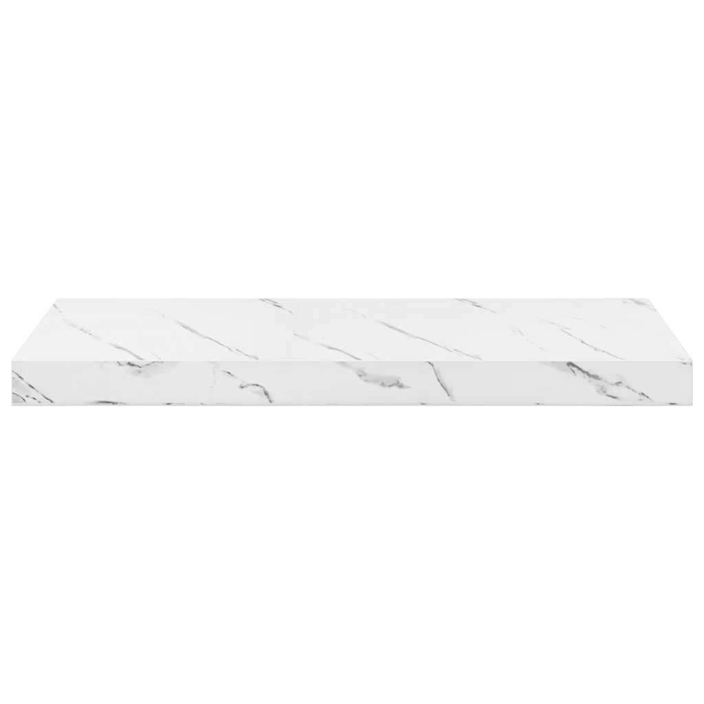Wall Shelf 2 pcs White Marble 60 x 23.5 x 3.8 cm