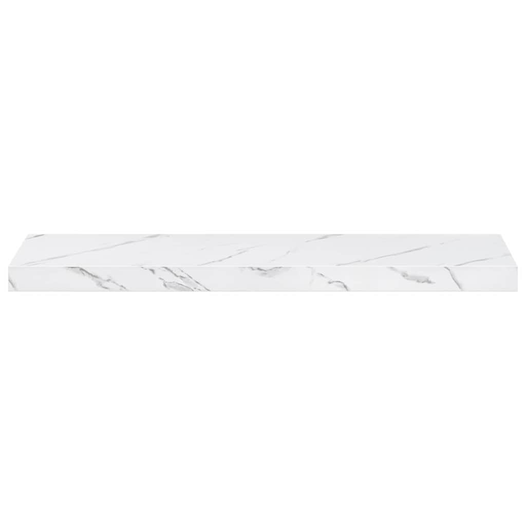 Wall Shelf 4 pcs White Marble 90 x 23.5 x 4 cm Engineered Wood