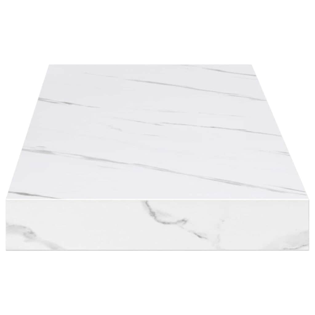 Wall Shelf 4 pcs White Marble 90 x 23.5 x 4 cm Engineered Wood