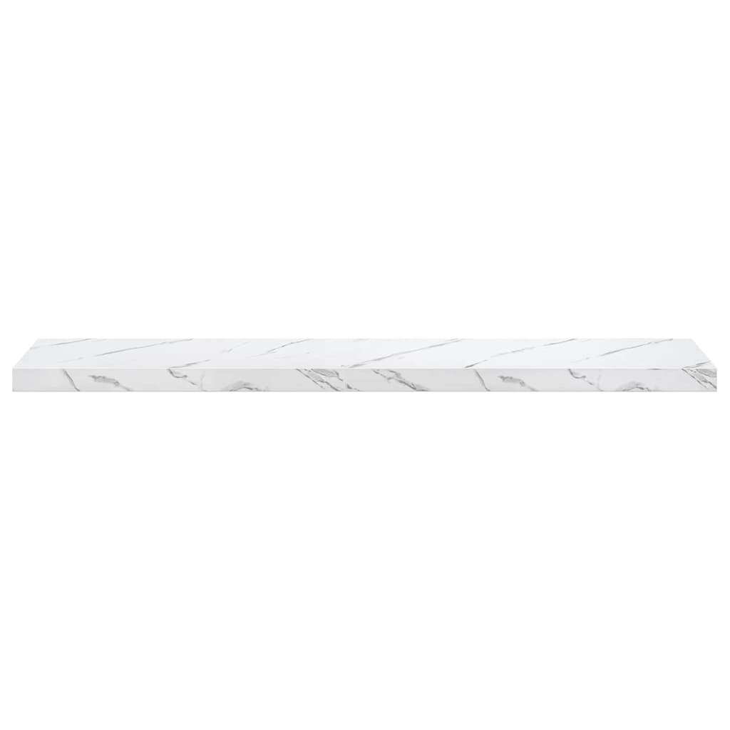 Wall Shelf 2 pcs White Marble 120 x 23.5 x 4 cm Engineered Wood