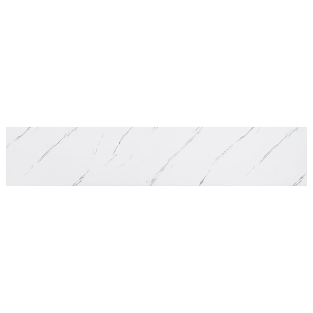 Wall Shelf 2 pcs White Marble 120 x 23.5 x 4 cm Engineered Wood