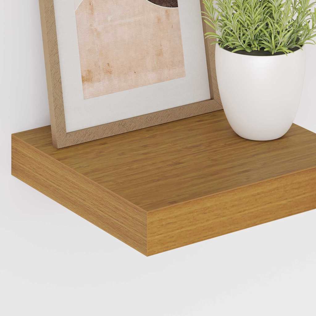 Wall Shelf 2 pcs Beige 23 x 23.5 x 4 cm Engineered Wood