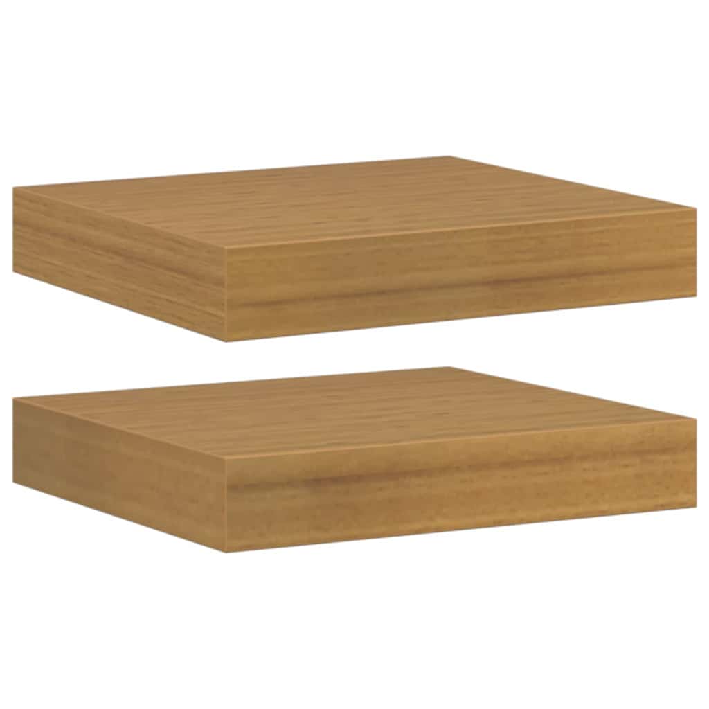 Wall Shelf 2 pcs Beige 23 x 23.5 x 4 cm Engineered Wood