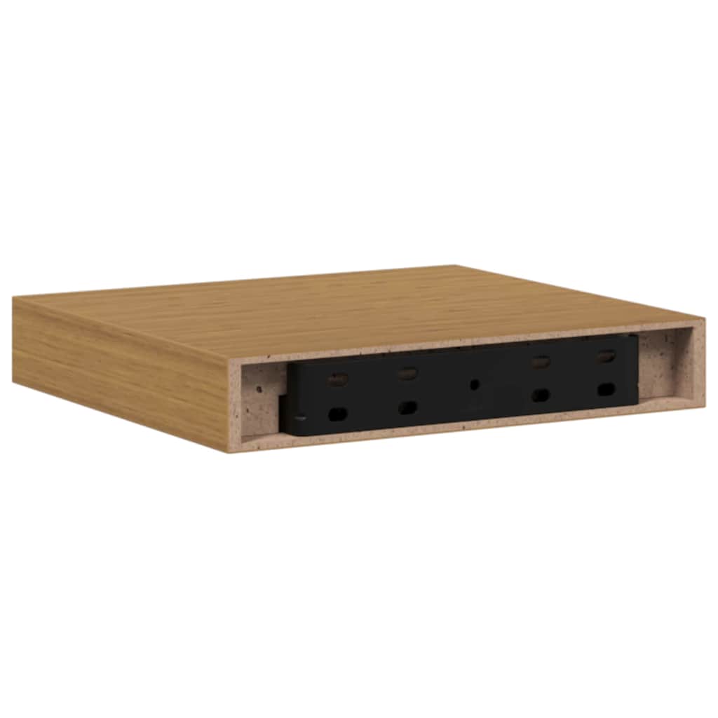 Wall Shelf 2 pcs Beige 23 x 23.5 x 4 cm Engineered Wood